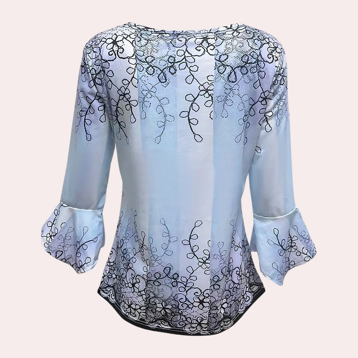 VANJA - Moderne Damenbluse mit Blumenmuster