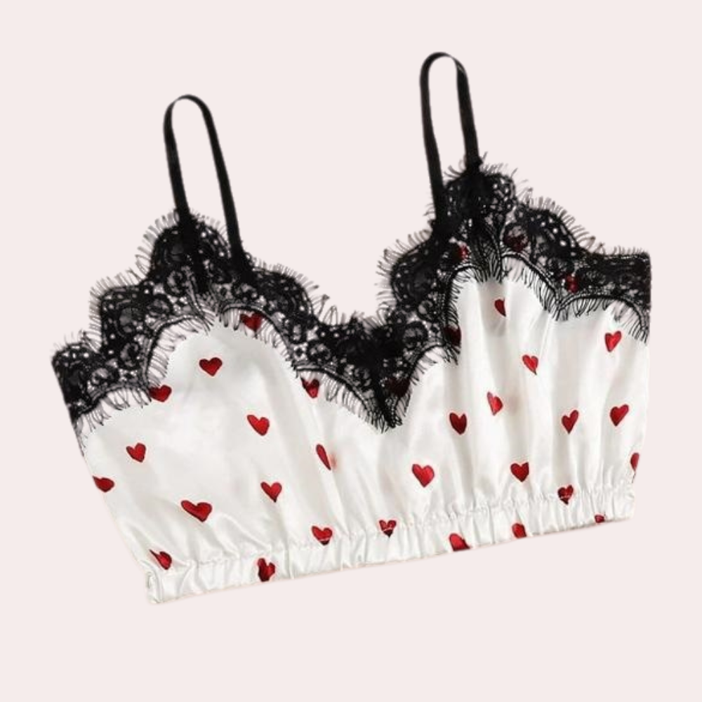BELYNNA - Damen Spitzen Schlafanzug-Set