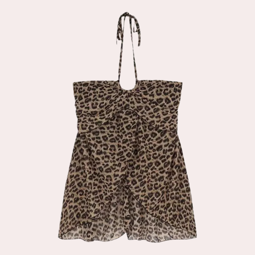 CYELINA - Stilvolles Leopardenmuster Halter top für Damen