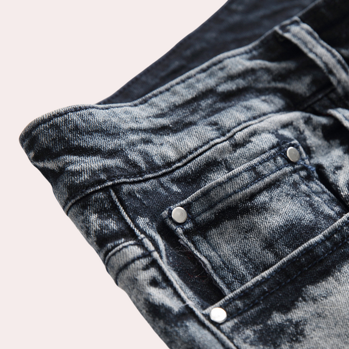 EGBERT - Trendige Gewaschen Herren-Denim-Jeans