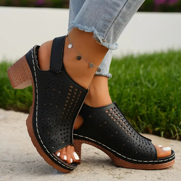 ELIDI - Klassische zehenoffene Sandalen für Damen