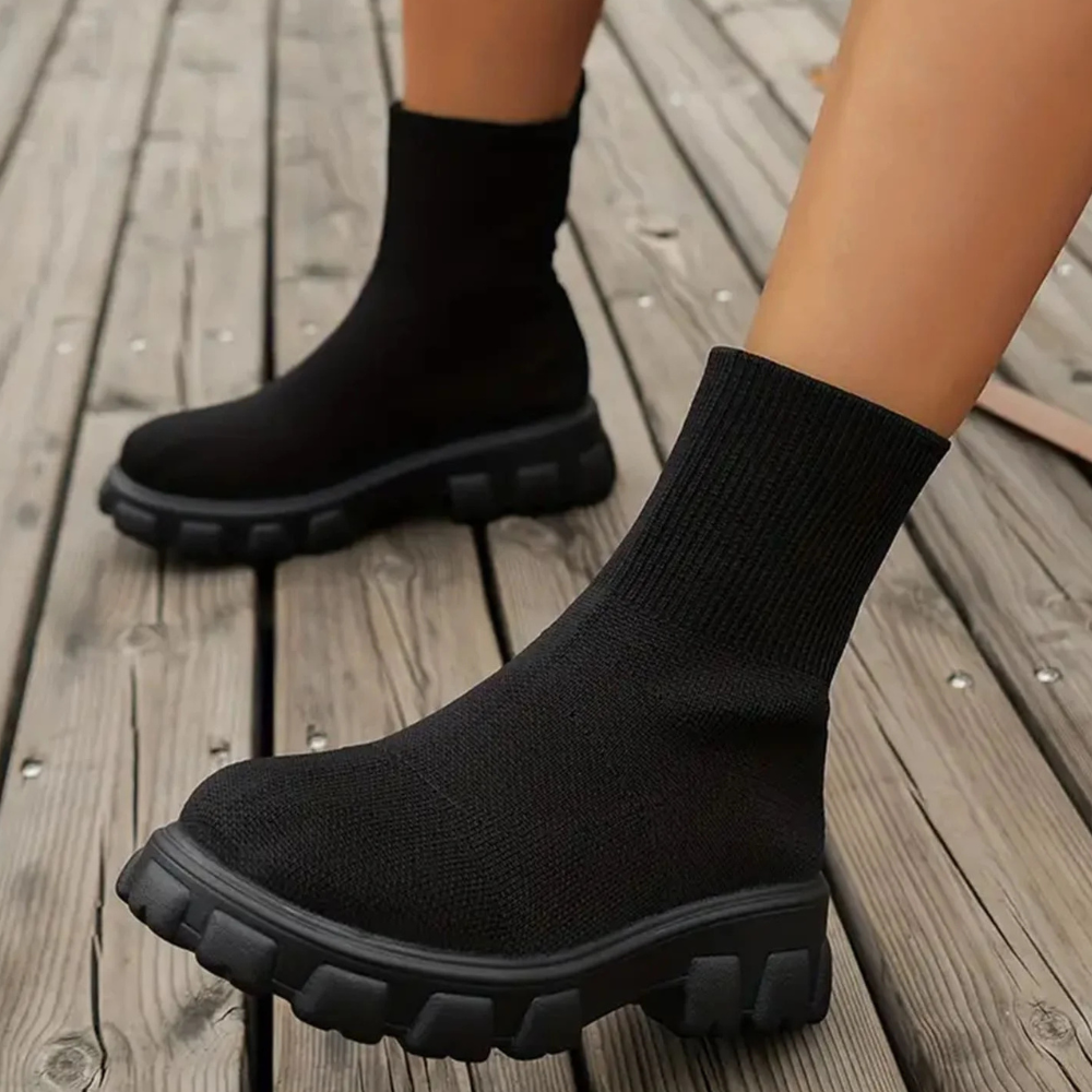 ELSIN - Trendige Strickstiefel für Damen