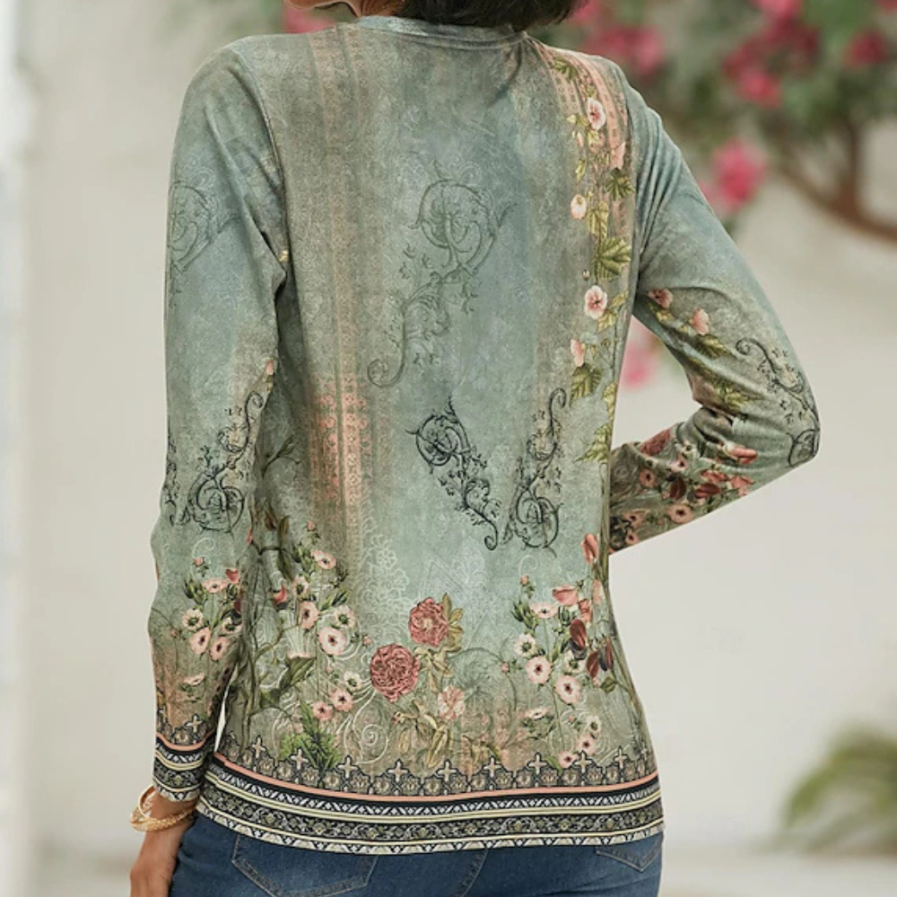 EVELIN - Femininer Blumenpullover für Damen