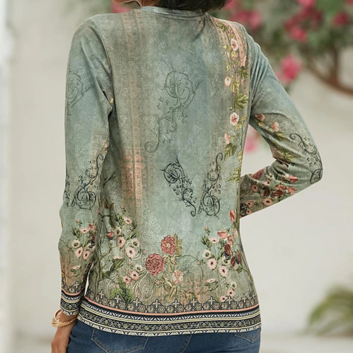 EVELIN - Femininer Blumenpullover für Damen