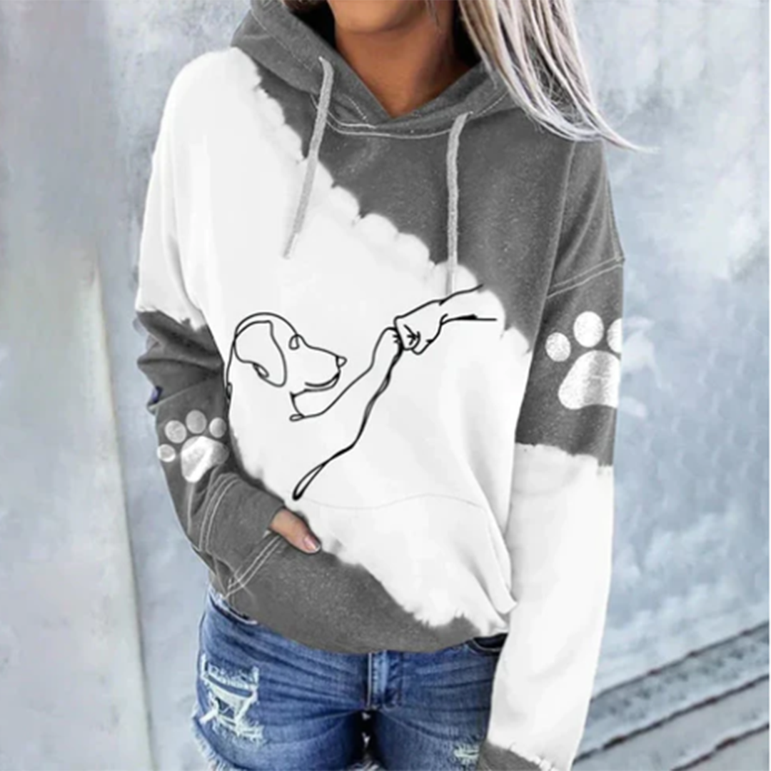 ROSAMUND - Trendiger hoodie mit hundedruck