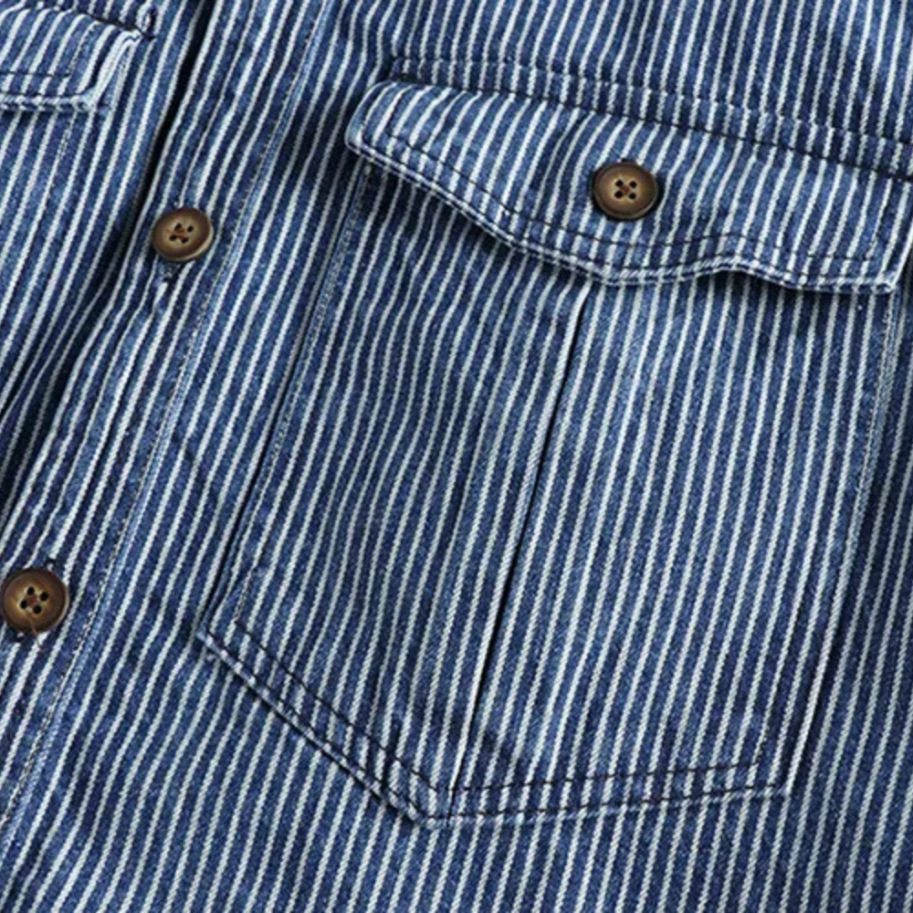 KRISTIAAN - Stilvolles Gestreiftes Denimhemd für Herren