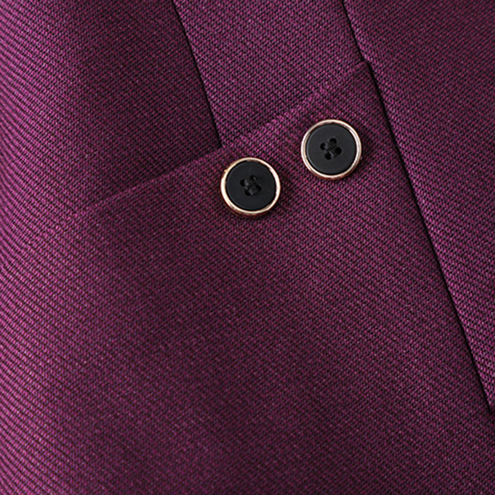 Knopen van rode dress blazer set voor dames