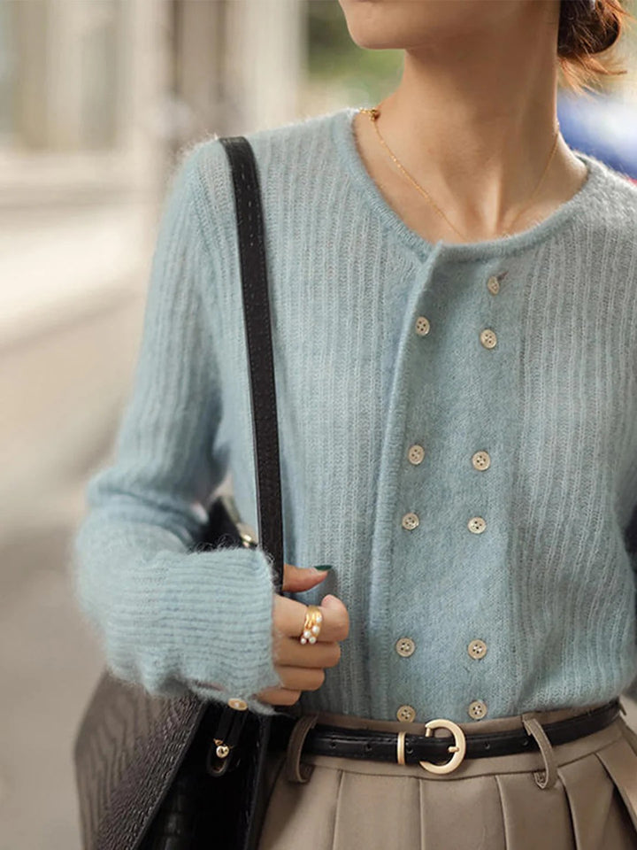Mary - Strickjacke mit Knopfleiste für Damen