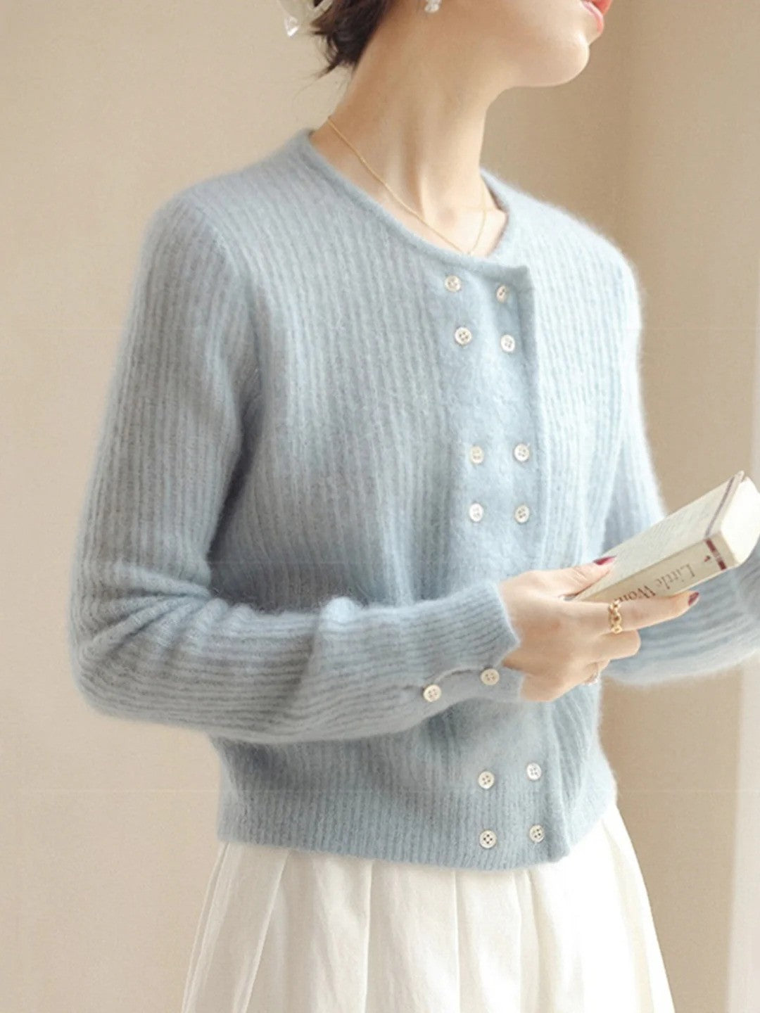 Mary - Strickjacke mit Knopfleiste für Damen
