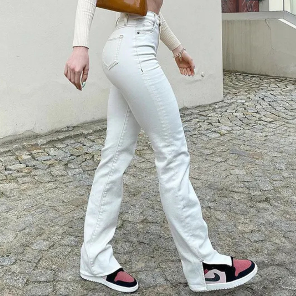 NORALYN - Hochtailliert Denim Hose für Damen