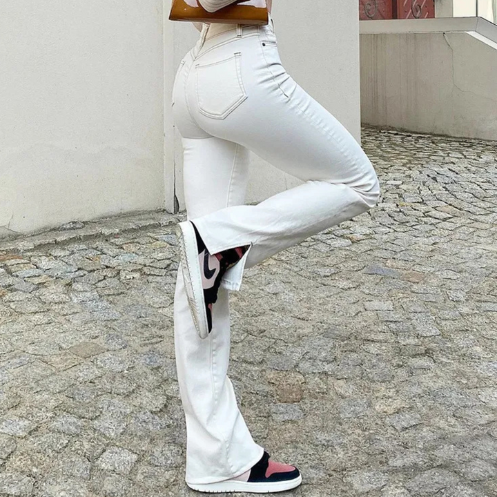 NORALYN - Hochtailliert Denim Hose für Damen
