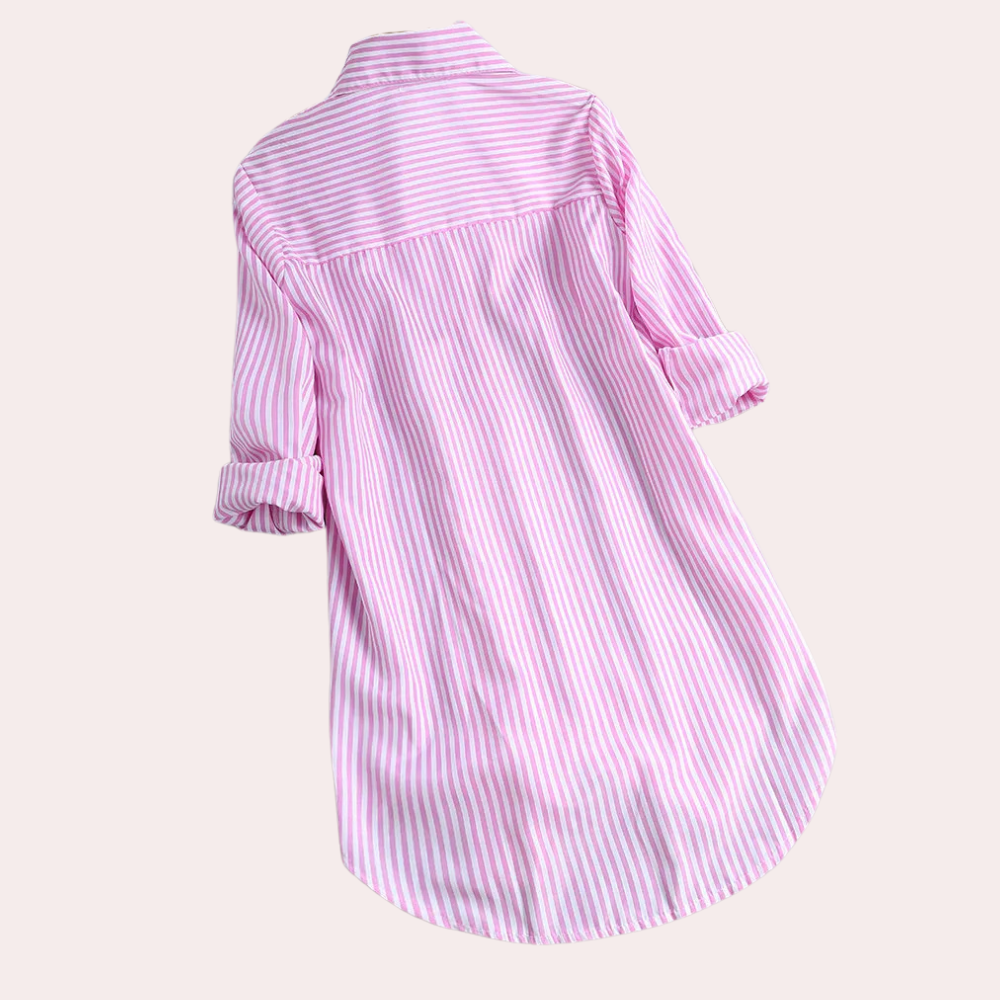 ONDENE - Gestreiftes Damenshirt mit Langen Ärmeln
