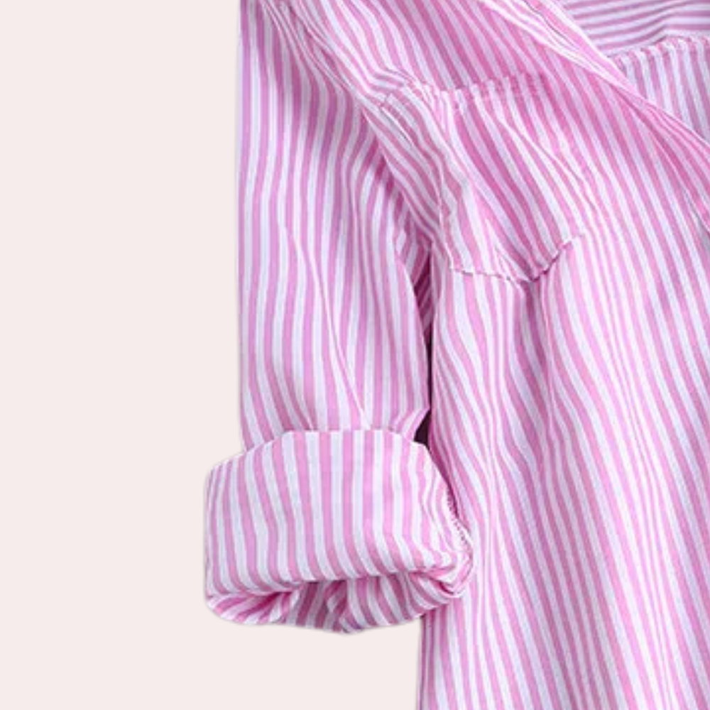 ONDENE - Gestreiftes Damenshirt mit Langen Ärmeln
