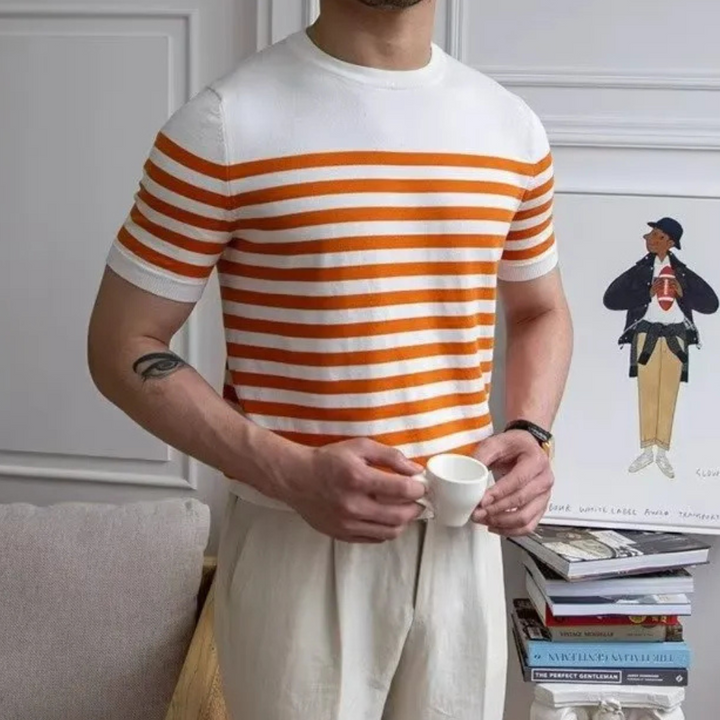ORHAN - Gestreiftes Shirt mit Rundhals für Herren