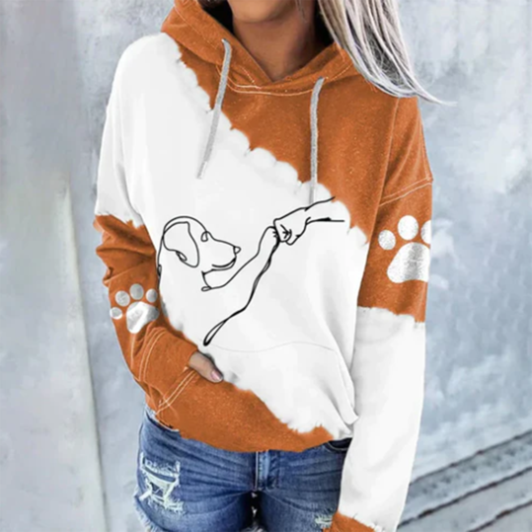 ROSAMUND - Trendiger hoodie mit hundedruck