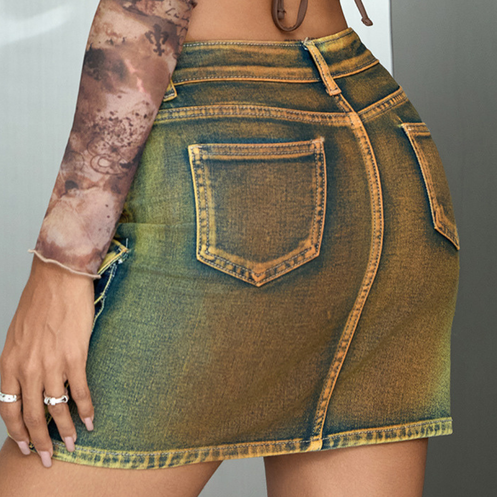 ROZALYN - Stylischer Jeansminirock für Damen