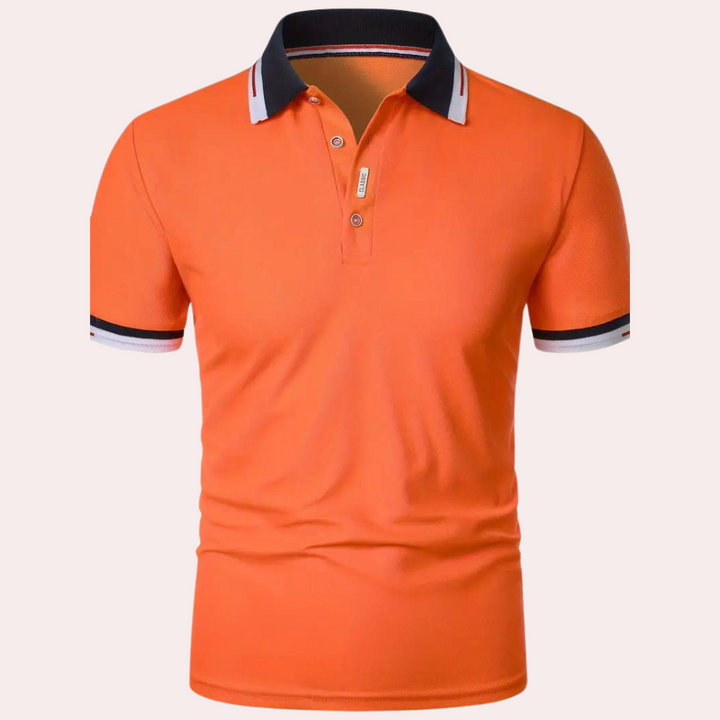 Rory - Elegantes Orange Herren-Poloshirt