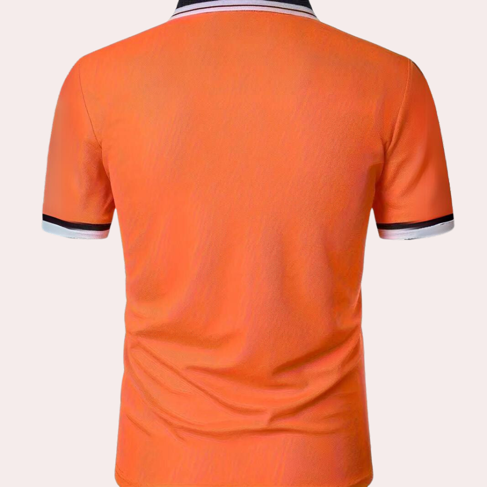 Rory - Elegantes Orange Herren-Poloshirt