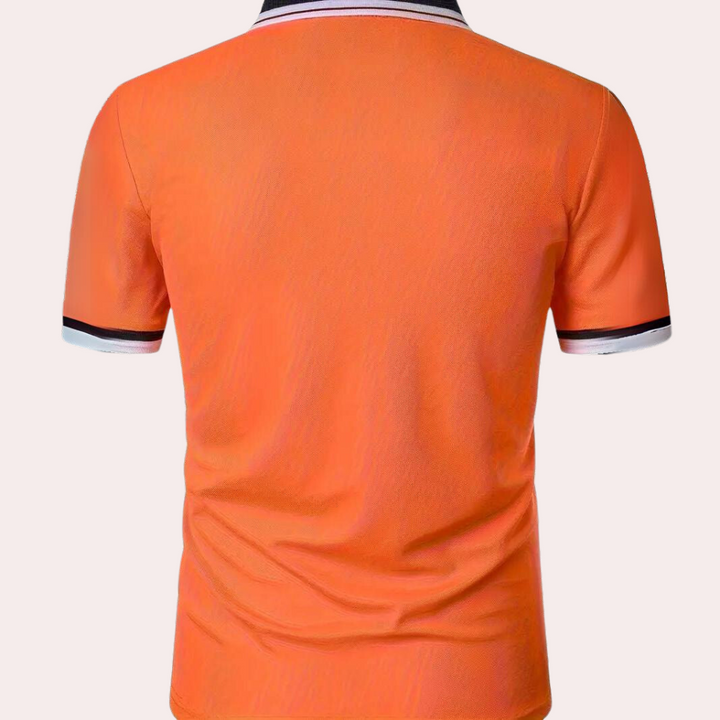 Rory - Elegantes Orange Herren-Poloshirt