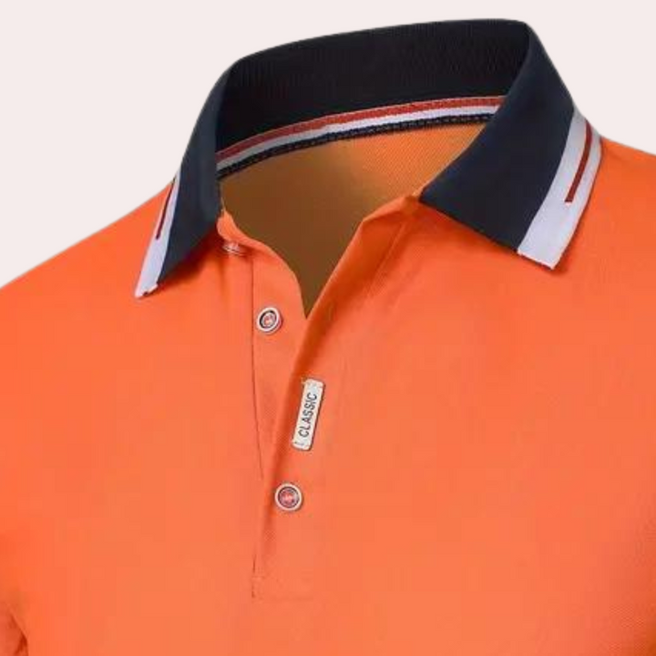 Rory - Elegantes Orange Herren-Poloshirt