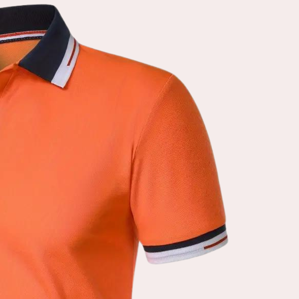Rory - Elegantes Orange Herren-Poloshirt
