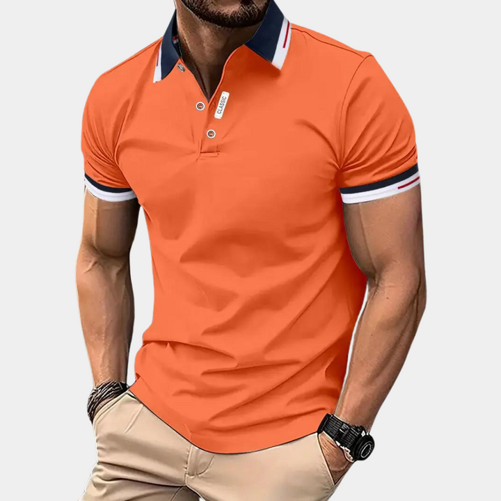 Rory - Elegantes Orange Herren-Poloshirt