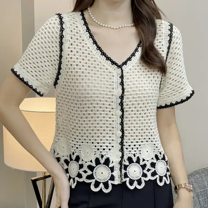 TAIA - Trendige ausgehöhlte Bluse für Damen