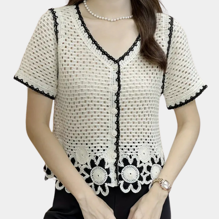 TAIA - Trendige ausgehöhlte Bluse für Damen