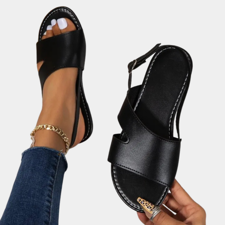 TAMAS - Trendige Flachsandalen mit Schnallen für Damen