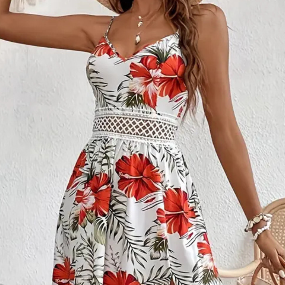 THESSALY - Trendig Blumenkleid für Damen