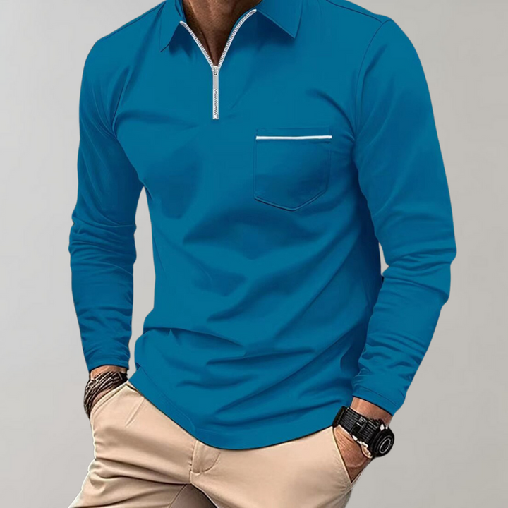 Todd - Poloshirt mit langen Ärmeln für Herren
