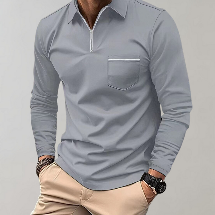Todd - Poloshirt mit langen Ärmeln für Herren