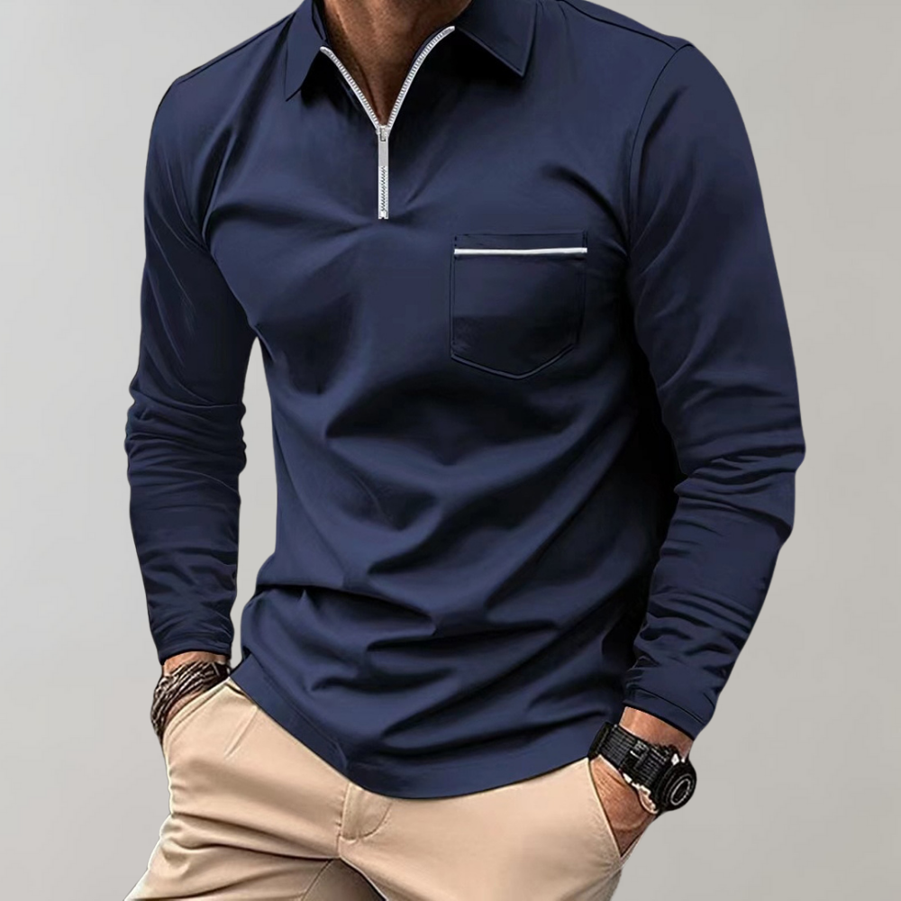 Todd - Poloshirt mit langen Ärmeln für Herren