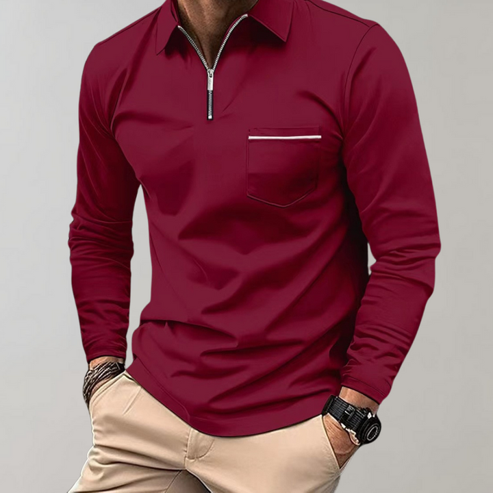Todd - Poloshirt mit langen Ärmeln für Herren
