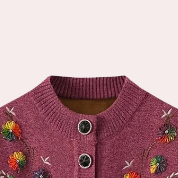 VAILYN - Blütenmotiv Strickpullover für Damen