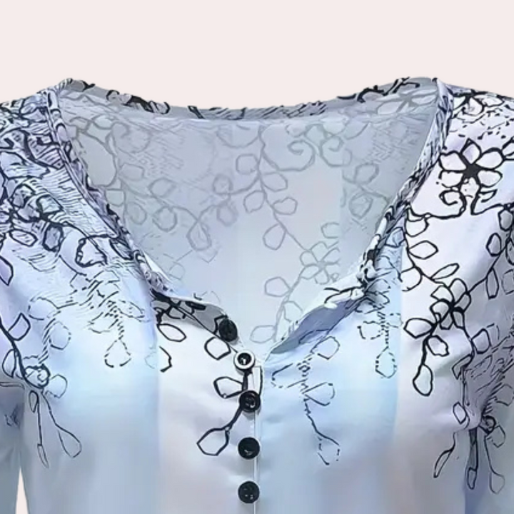 VANJA - Moderne Damenbluse mit Blumenmuster