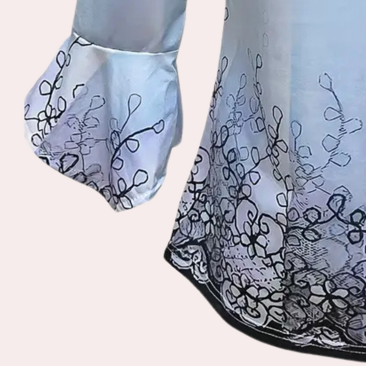 VANJA - Moderne Damenbluse mit Blumenmuster