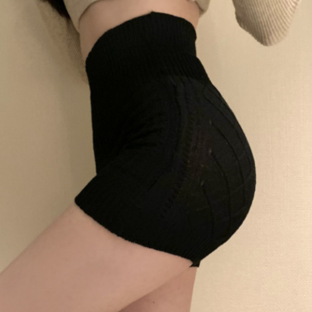 VIVIELYN - Hochgeschnittene Strickshorts für Damen