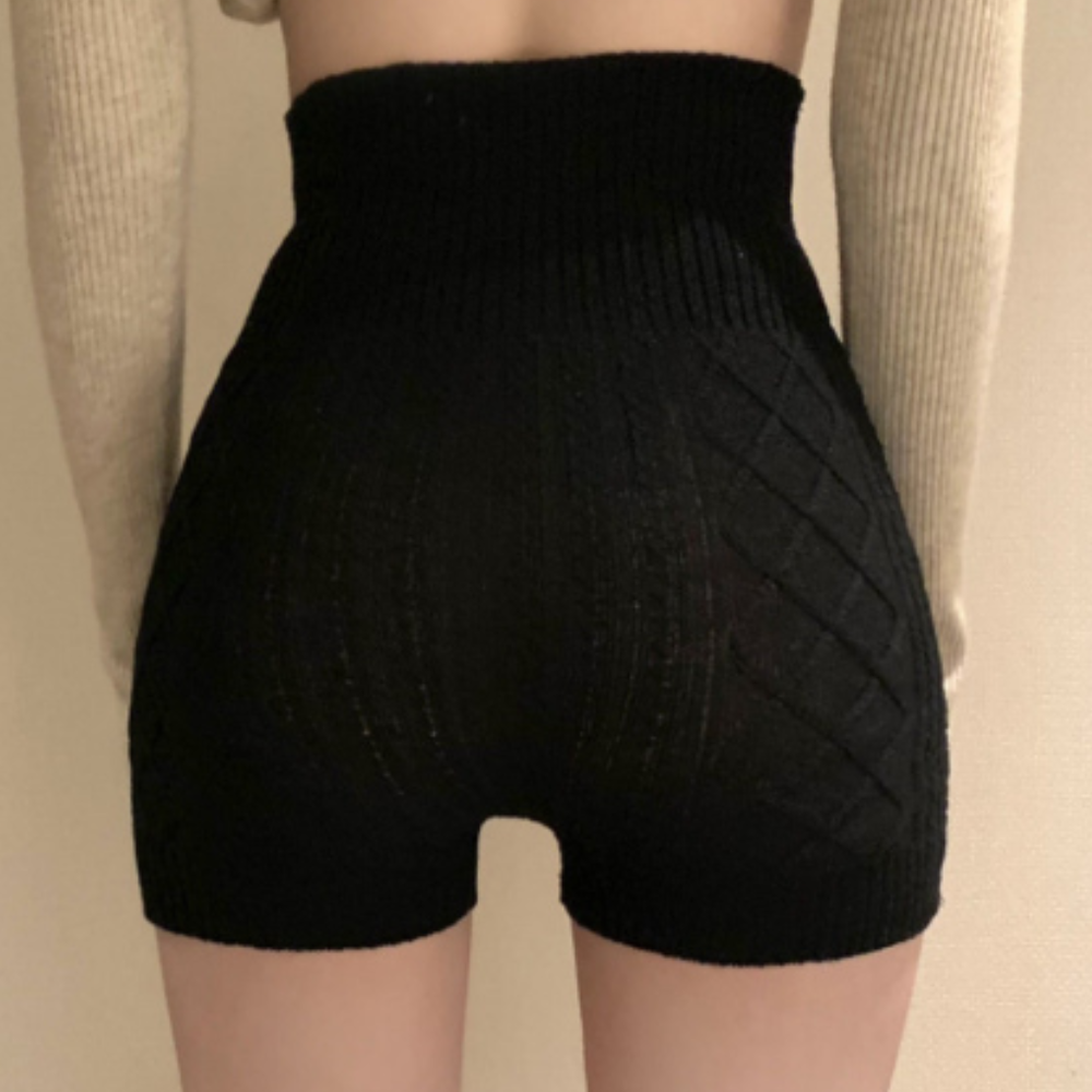 VIVIELYN - Hochgeschnittene Strickshorts für Damen