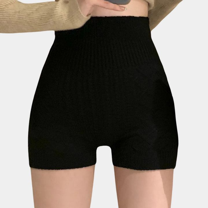 VIVIELYN - Hochgeschnittene Strickshorts für Damen
