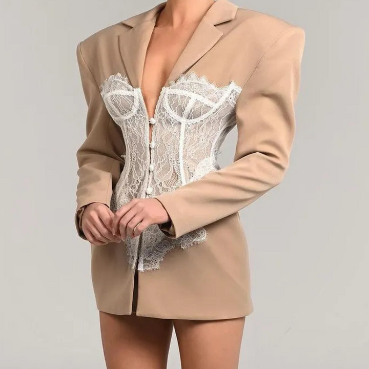 WESLENA - Anmutiger Spitzen-Corsagen-Blazer für Damen