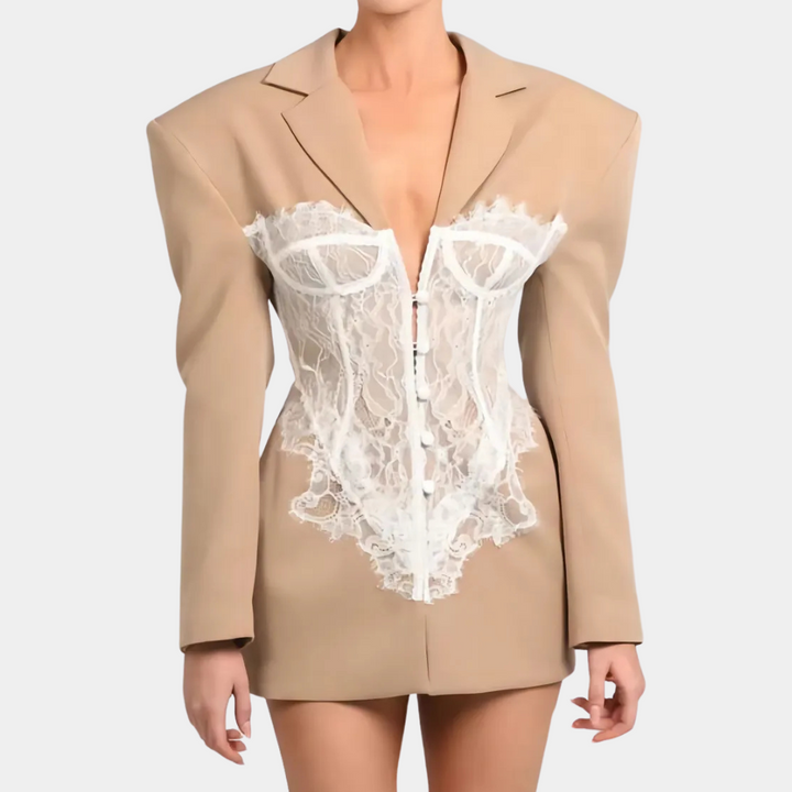 WESLENA - Anmutiger Spitzen-Corsagen-Blazer für Damen
