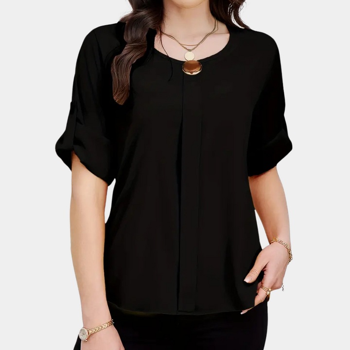 YVAINE - Vielseitige Faltenbluse für Damen