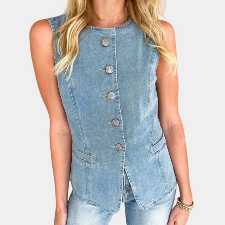 MELISANDRA - Ärmelloses Jeansoberteil für Damen