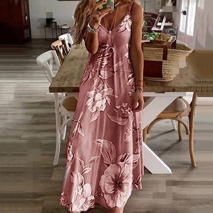 AINO - Geblümtes kleid mit V-ausschnitt