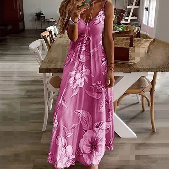 AINO - Geblümtes kleid mit V-ausschnitt