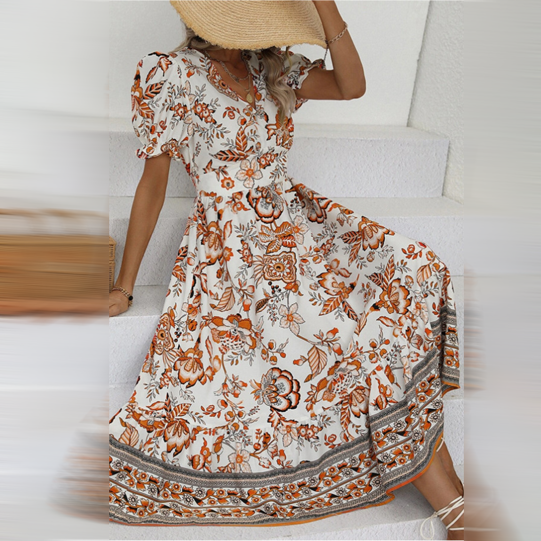 ALIANA - Elegantes geblümtes Kleid