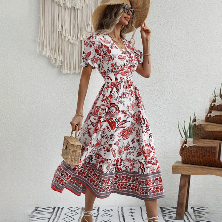 ALIANA - Elegantes geblümtes Kleid