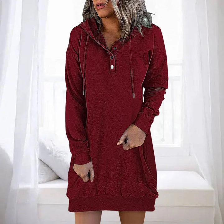 ALLEGRA - Lässig kapuzenpulli kleid