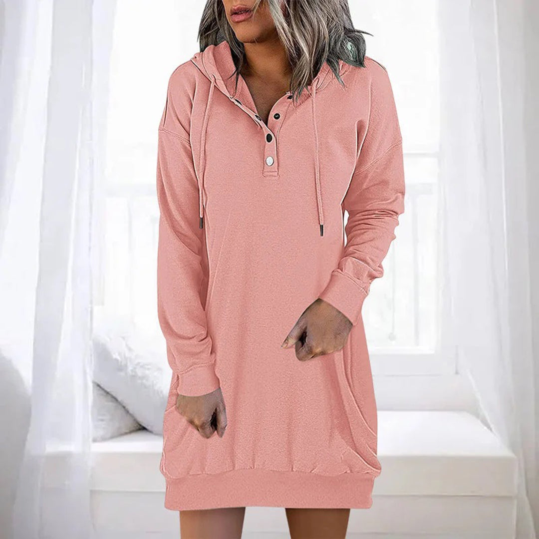 ALLEGRA - Lässig kapuzenpulli kleid